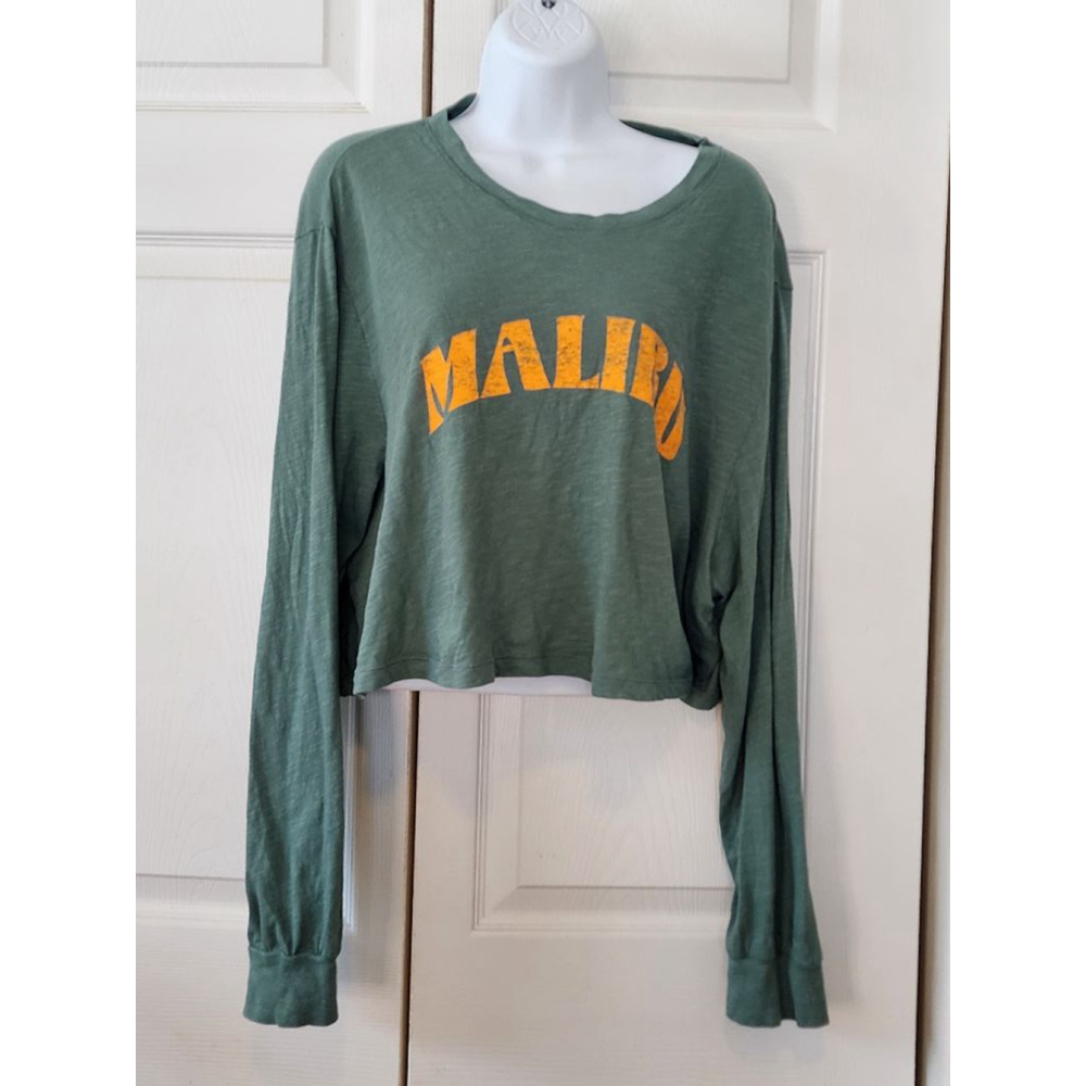 Pink Green Cropped Top - Picture 1 of 4